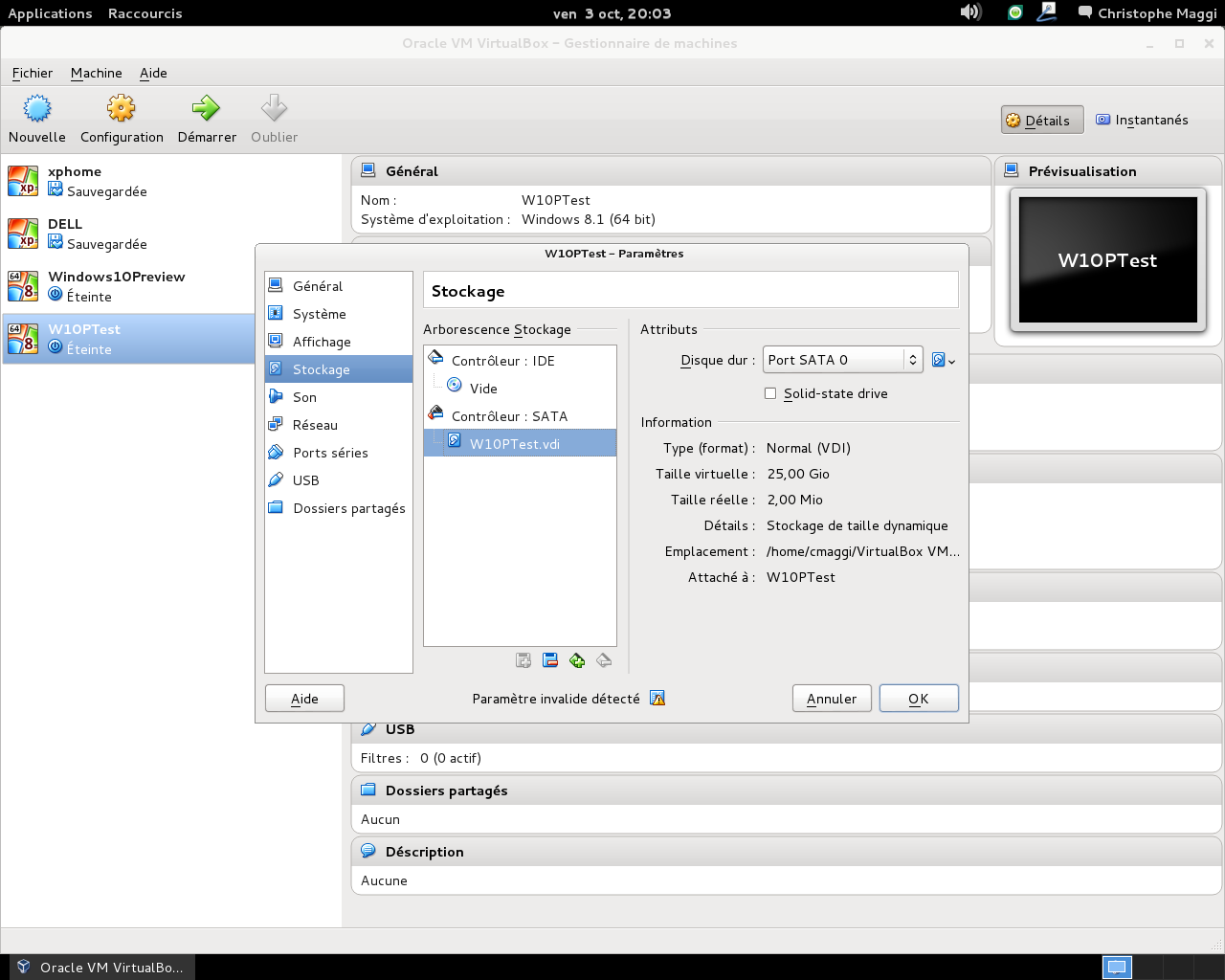 Installer Windows 10 sur une machine virtuelle