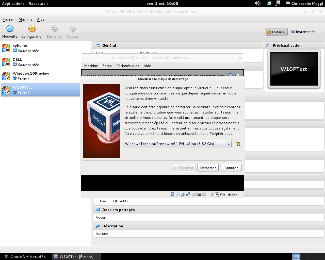 Installer Windows 10 sur une machine virtuelle