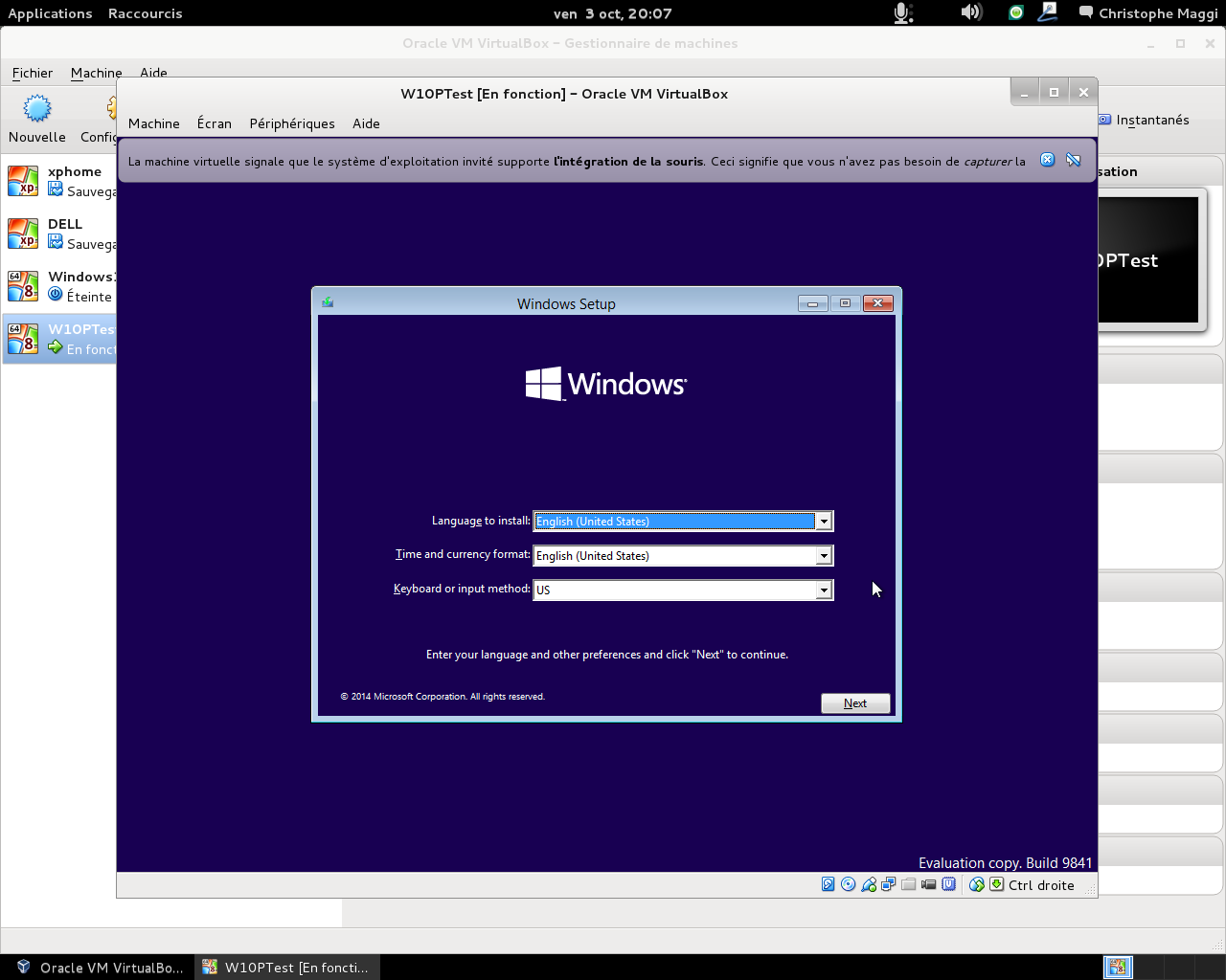 Installer Windows 10 sur une machine virtuelle