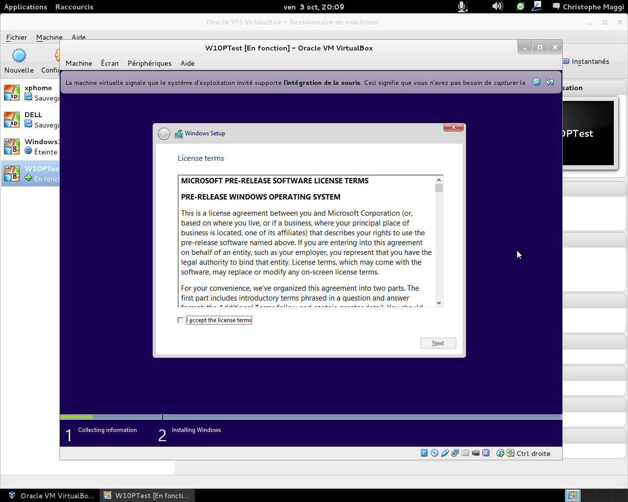 Installer Windows 10 sur une machine virtuelle