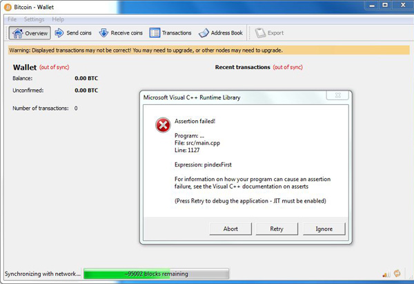 Assertion failed