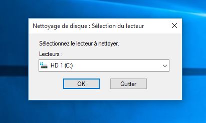 Nettoyage de Disque Windows 10