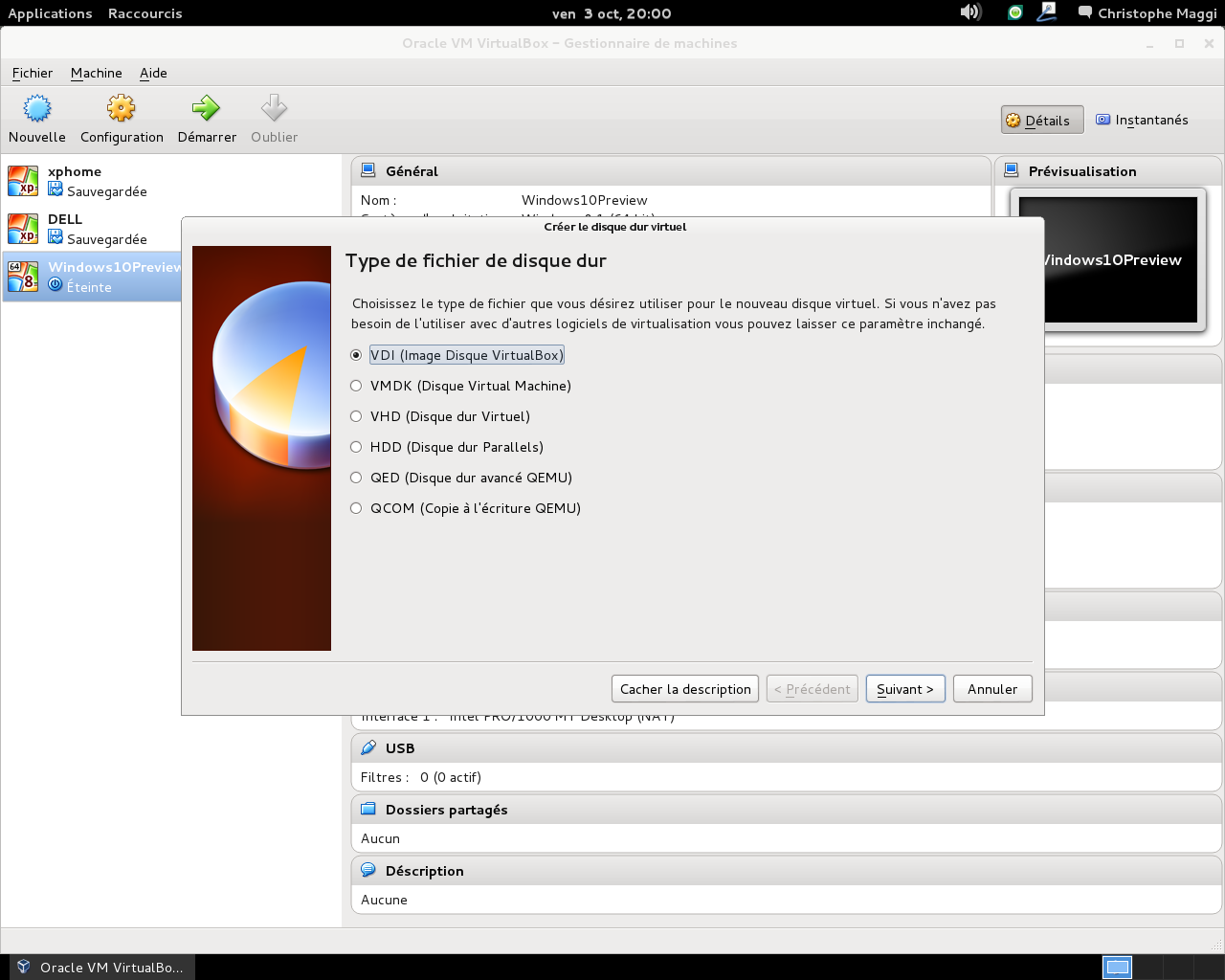 Installer Windows 10 sur une machine virtuelle