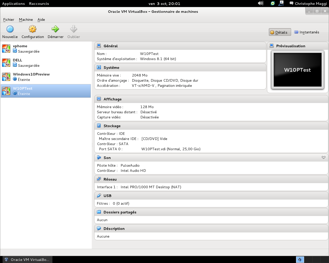Installer Windows 10 sur une machine virtuelle